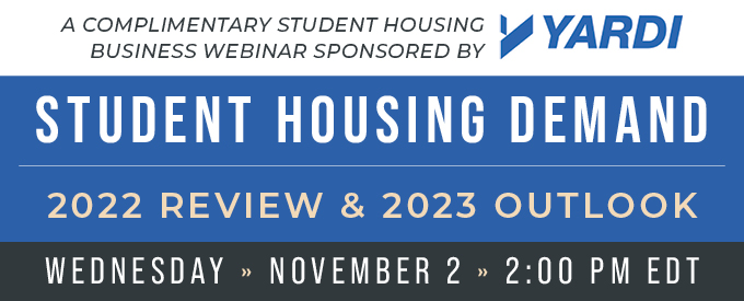 Webinar: Student Housing Demand — 2022 Review & 2023 Outlook