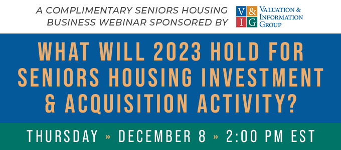 Seniors Housing Investment webinar