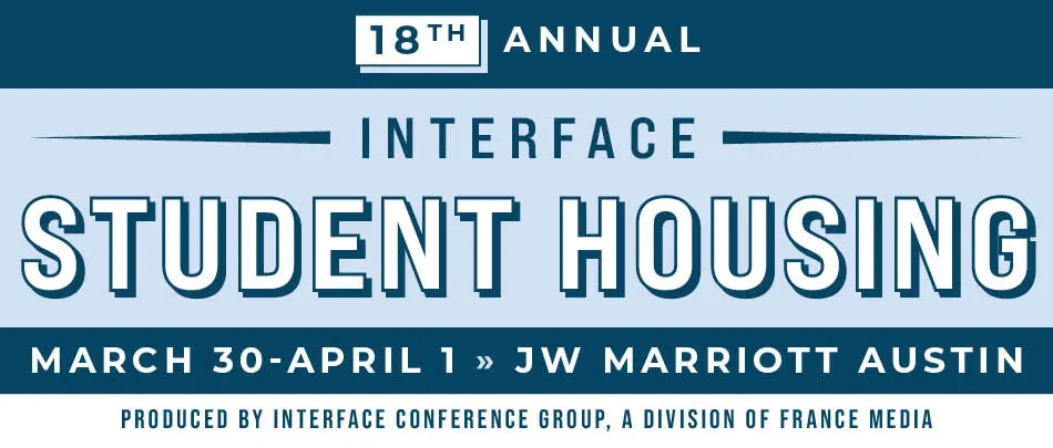 InterFace Student Housing conference March 30-April 1, 2026 in Austin