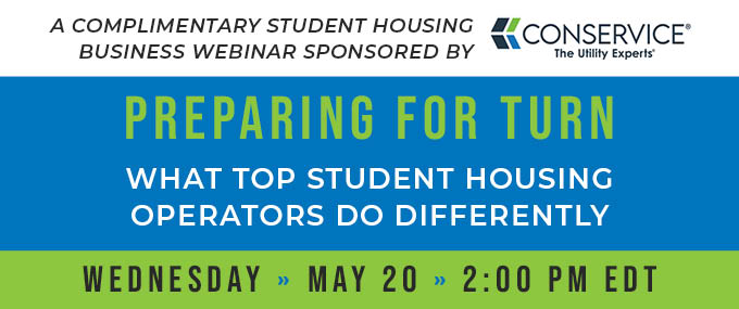 Webinar: Preparing for Turn — What Top Student Housing Operators Do Differently on May 20th at 2 pm ET
