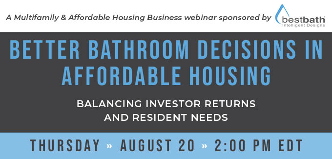 Webinar: Better Bathroom Decisions in Affordable Housing - Aug. 20 at 2 pm ET